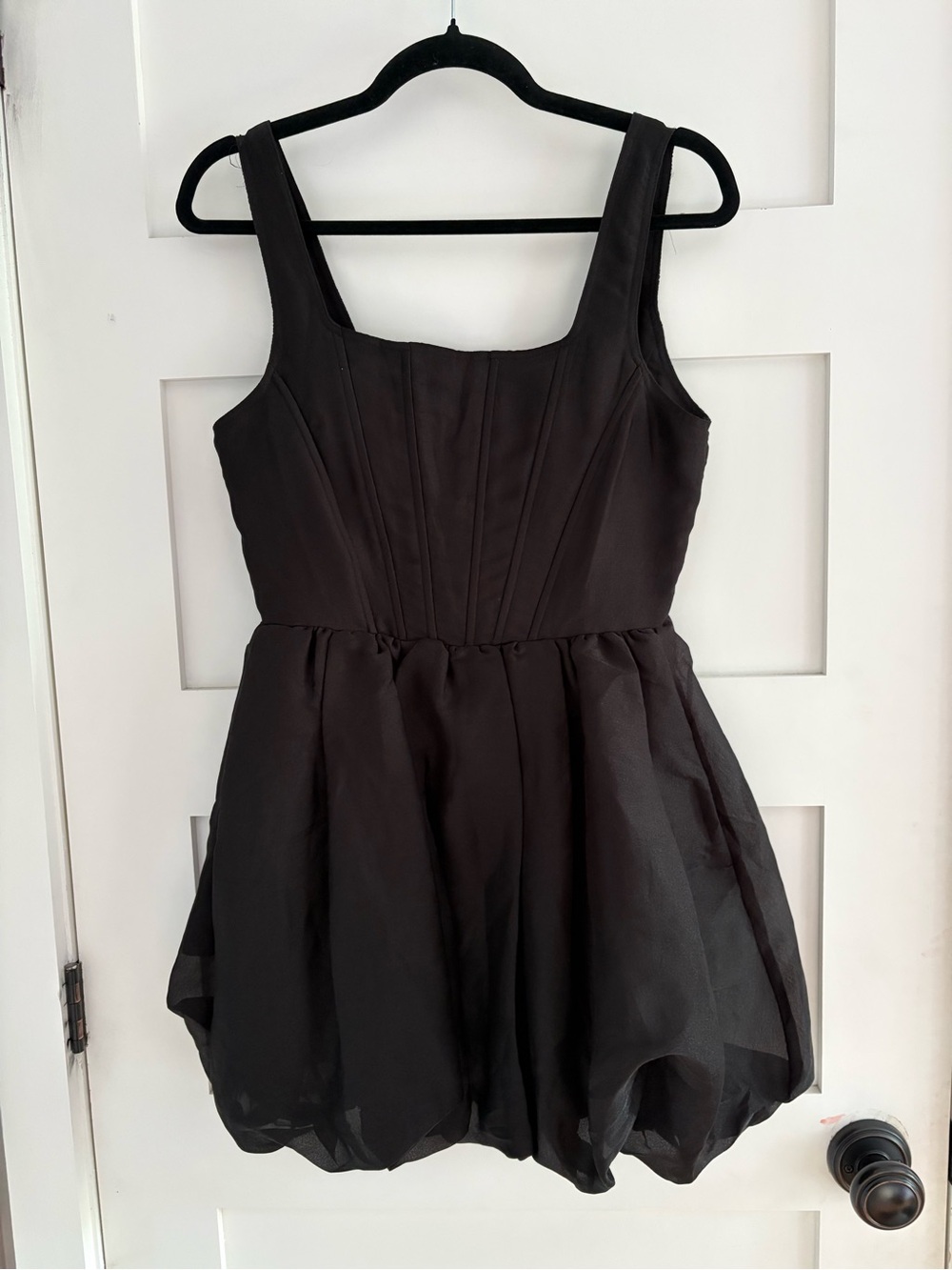 Storia black corset mini dress size M